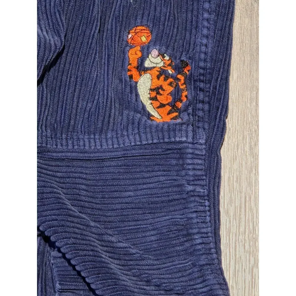 Vintage Y2K Winnie The Pooh & Tigger Baseketball Corduroy Overalls & Shirt 24M